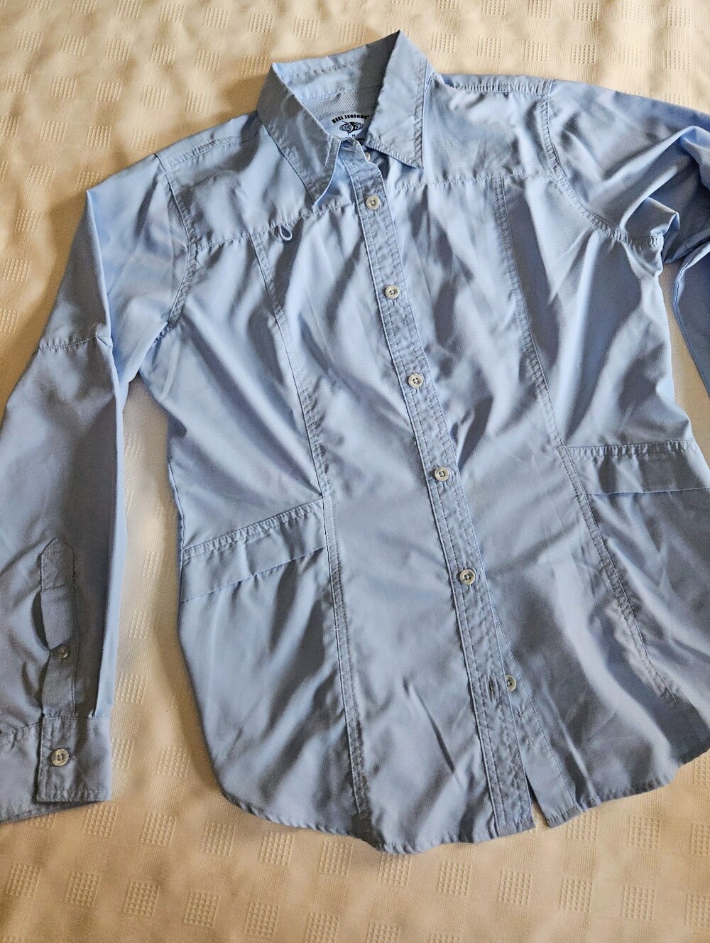 Reel Legends Light Blue Collared UPF 40 Sun Protection Shirt Medium